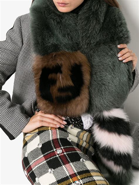 fendi fur letters|fendi scarf for women.